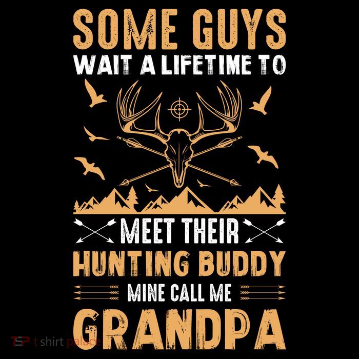 Grandpa Hunting Design Button