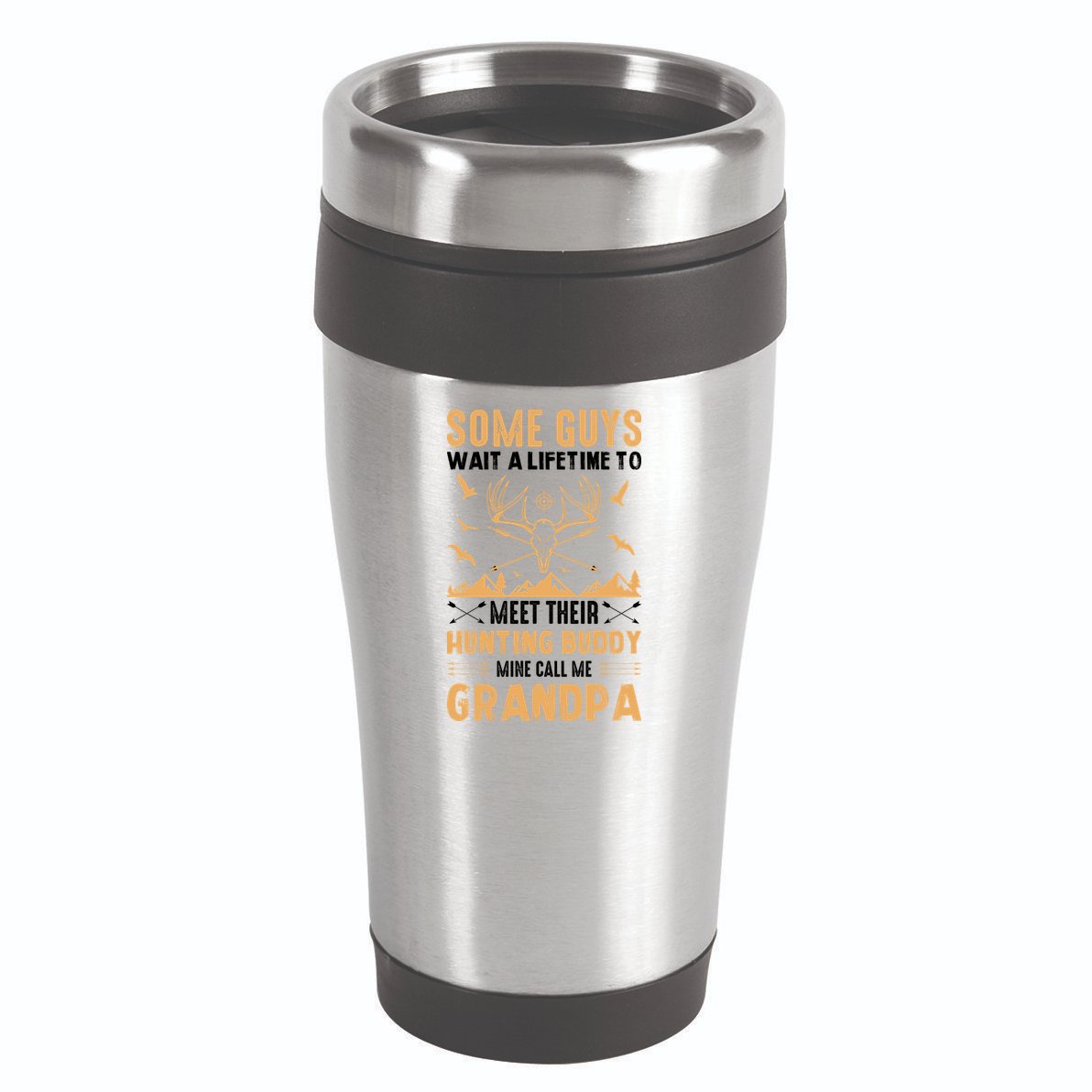 Grandpa Hunting Design 16oz Travel Tumbler