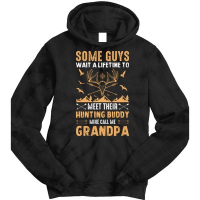 Grandpa Hunting Design Tie Dye Hoodie