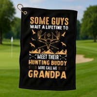 Grandpa Hunting Design Golf Towel