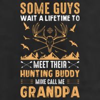 Grandpa Hunting Design Golf Towel
