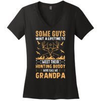 Grandpa Hunting Design Women's V-Neck T-Shirt