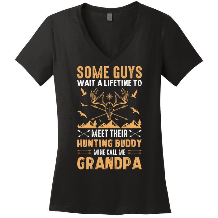 Grandpa Hunting Design Women's V-Neck T-Shirt