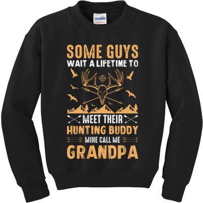 Grandpa Hunting Design Kids Sweatshirt