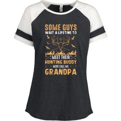 Grandpa Hunting Design Enza Ladies Jersey Colorblock Tee