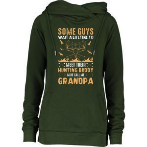 Grandpa Hunting Design Womens Funnel Neck Pullover Hood