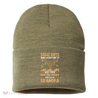Grandpa Hunting Design Sustainable Knit Beanie