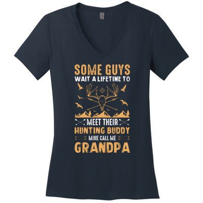 Grandpa Hunting Design Women's V-Neck T-Shirt