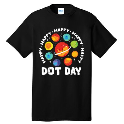 Groovy Happy Dot Day 2024 Colorful Polka Dot Tall T-Shirt