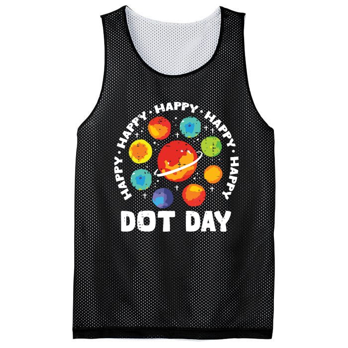 Groovy Happy Dot Day 2024 Colorful Polka Dot Mesh Reversible Basketball Jersey Tank