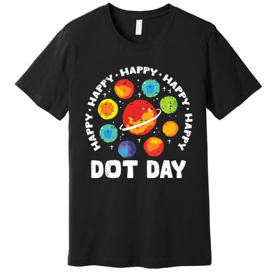 Groovy Happy Dot Day 2024 Colorful Polka Dot Premium T-Shirt