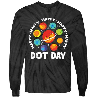 Groovy Happy Dot Day 2024 Colorful Polka Dot Tie-Dye Long Sleeve Shirt