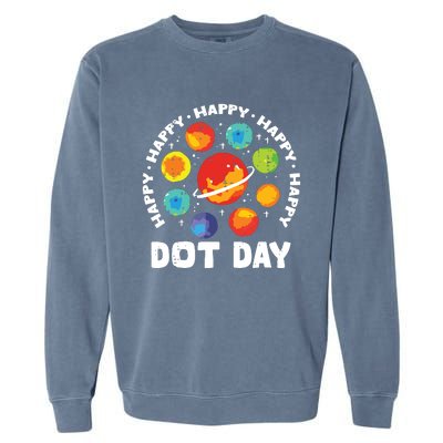 Groovy Happy Dot Day 2024 Colorful Polka Dot Garment-Dyed Sweatshirt