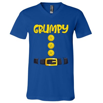 Grumpy Halloween Dwarf Costume Color Matching V-Neck T-Shirt