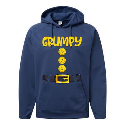 Grumpy Halloween Dwarf Costume Color Matching Performance Fleece Hoodie