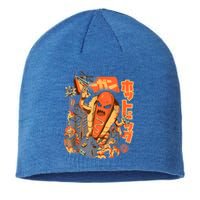 Great Hot Dog Kaiju Hot Dog Anime Japanese Graphic Art Sustainable Beanie