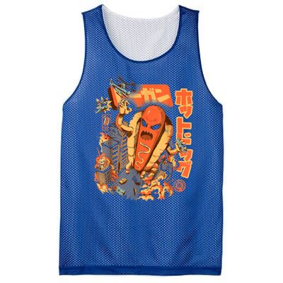 Great Hot Dog Kaiju Hot Dog Anime Japanese Graphic Art Mesh Reversible Basketball Jersey Tank