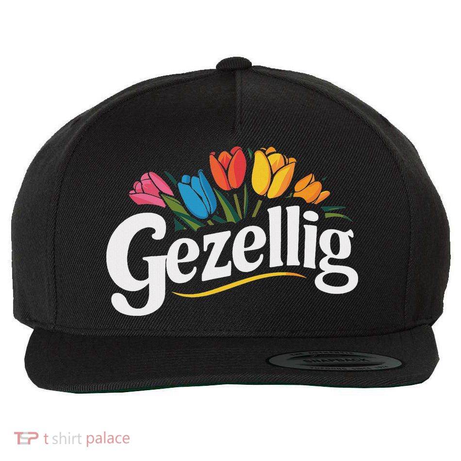 Gezellig Holland Dutch Tulip Netherlands Wool Snapback Cap