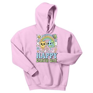 Groovy Happy Earth Day 2024 Save The Planet Kids Hoodie