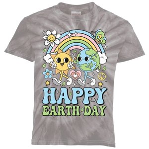 Groovy Happy Earth Day 2024 Save The Planet Kids Tie-Dye T-Shirt