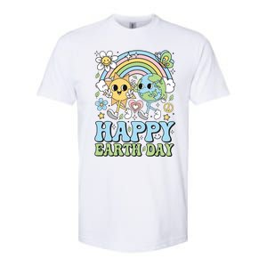 Groovy Happy Earth Day 2024 Save The Planet Softstyle CVC T-Shirt