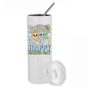 Groovy Happy Earth Day 2024 Save The Planet Stainless Steel Tumbler