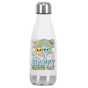 Groovy Happy Earth Day 2024 Save The Planet Stainless Steel Insulated Water Bottle