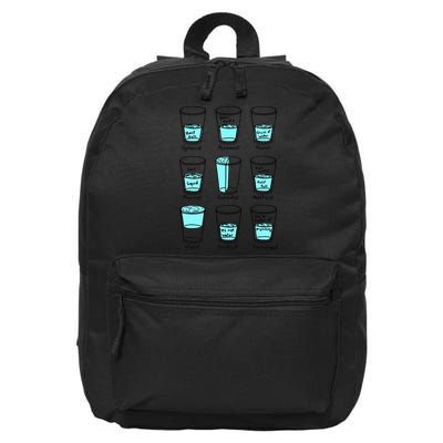 Glass half empty funny meme Psychologist Edition  16 in Basic Backpack