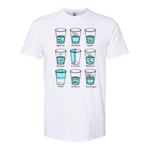 Glass half empty funny meme Psychologist Edition  Softstyle CVC T-Shirt