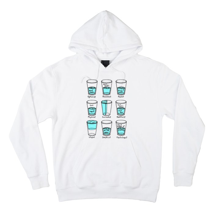 Glass half empty funny meme Psychologist Edition  Hoodie