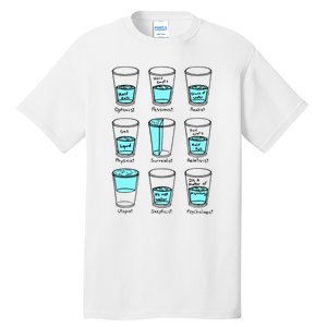 Glass half empty funny meme Psychologist Edition  Tall T-Shirt