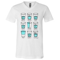 Glass half empty funny meme Psychologist Edition  V-Neck T-Shirt