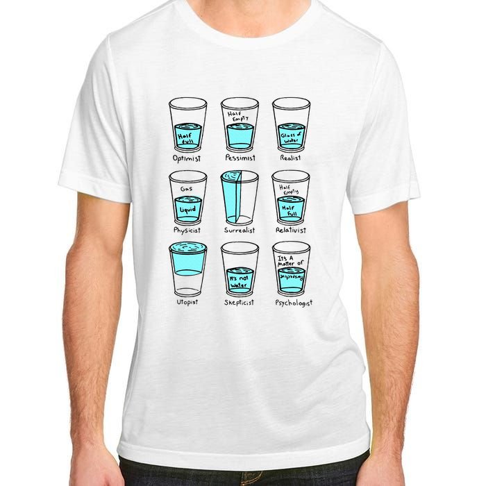 Glass half empty funny meme Psychologist Edition  Adult ChromaSoft Performance T-Shirt