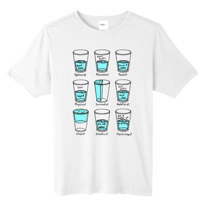 Glass half empty funny meme Psychologist Edition  Tall Fusion ChromaSoft Performance T-Shirt