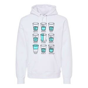 Glass half empty funny meme Psychologist Edition  Premium Hoodie