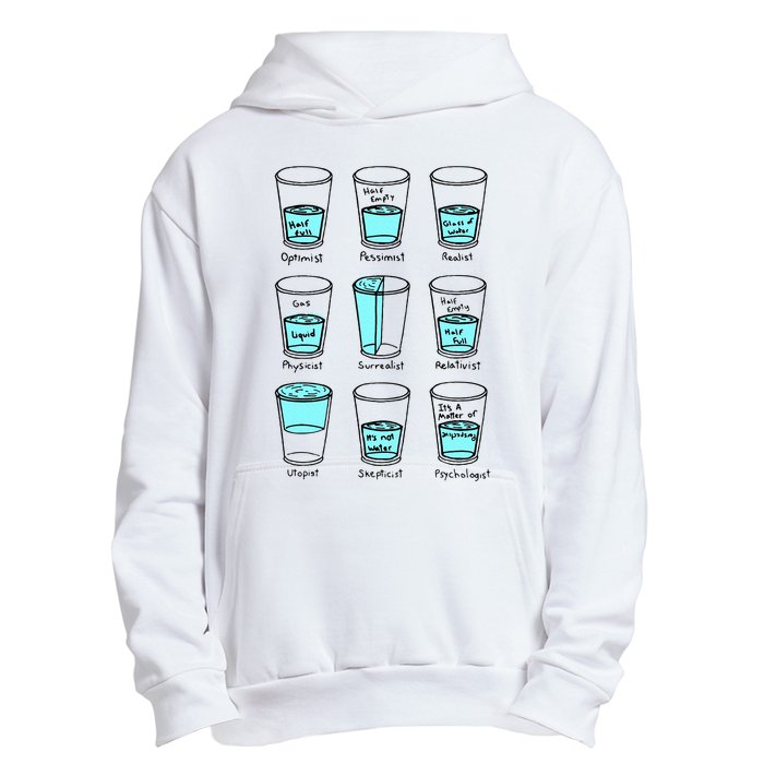 Glass half empty funny meme Psychologist Edition  Urban Pullover Hoodie