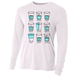 Glass half empty funny meme Psychologist Edition  Cooling Performance Long Sleeve Crew