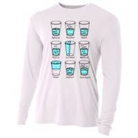 Glass half empty funny meme Psychologist Edition  Cooling Performance Long Sleeve Crew