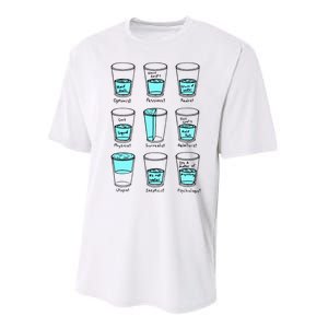 Glass half empty funny meme Psychologist Edition  Performance Sprint T-Shirt