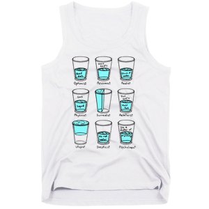 Glass half empty funny meme Psychologist Edition  Tank Top