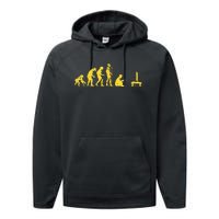 Gamer Human Evolution Funny Performance Fleece Hoodie