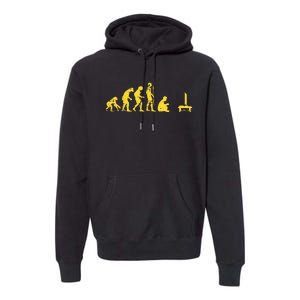 Gamer Human Evolution Funny Premium Hoodie