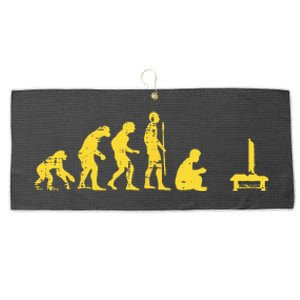 Gamer Human Evolution Funny Large Microfiber Waffle Golf Towel