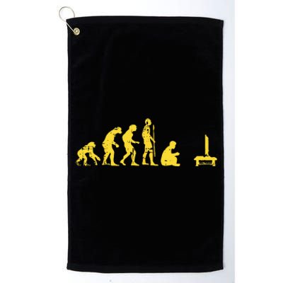 Gamer Human Evolution Funny Platinum Collection Golf Towel