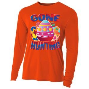 Gone Hunting Easter Bunny Easter Pun Easter Egg Easter Gift Cooling Performance Long Sleeve Crew