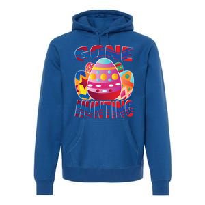 Gone Hunting Easter Bunny Easter Pun Easter Egg Easter Gift Premium Hoodie