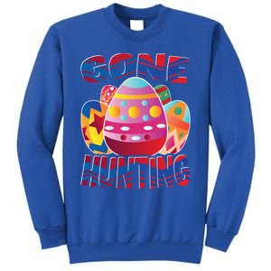 Gone Hunting Easter Bunny Easter Pun Easter Egg Easter Gift Tall Sweatshirt