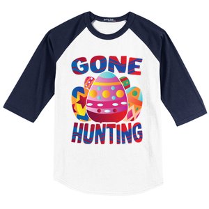 Gone Hunting Easter Bunny Easter Pun Easter Egg Easter Gift Baseball Sleeve Shirt