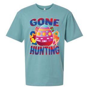 Gone Hunting Easter Bunny Easter Pun Easter Egg Easter Gift Sueded Cloud Jersey T-Shirt