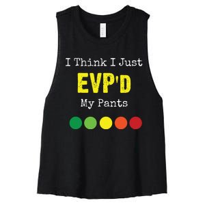 Ghost Hunting Evp Paranormal Spirit Funny Women's Racerback Cropped Tank